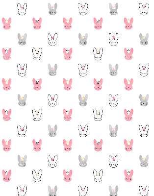 Rolgordijn verduisterend Kleurrijke konijnen in kronen