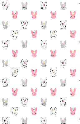 Rolgordijn verduisterend Kleurrijke konijnen in kronen