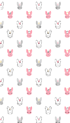 Rolgordijn verduisterend Kleurrijke konijnen in kronen