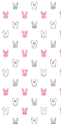 Rolgordijn verduisterend Kleurrijke konijnen in kronen