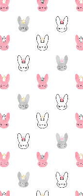 Rolgordijn verduisterend Kleurrijke konijnen in kronen