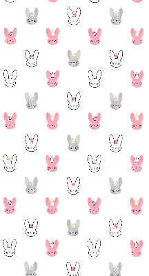 Rolgordijn verduisterend Kleurrijke konijnen in kronen