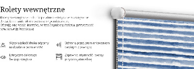 Rolgordijn voor het raam Geschilderde blauwe strepen