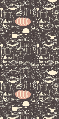 Rolgordijn voor het raam Keukengerei