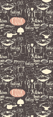 Rolgordijn voor het raam Keukengerei