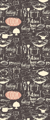 Rolgordijn voor het raam Keukengerei