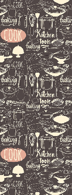 Rolgordijn voor het raam Keukengerei