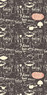 Rolgordijn voor het raam Keukengerei