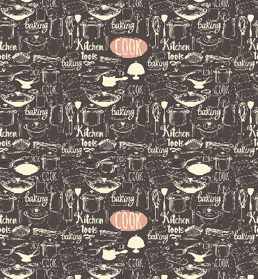 Rolgordijn voor het raam Keukengerei