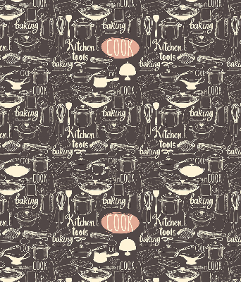 Rolgordijn voor het raam Keukengerei