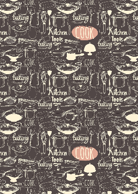 Rolgordijn voor het raam Keukengerei