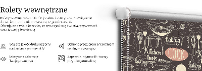 Rolgordijn voor het raam Keukengerei