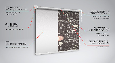 Rolgordijn voor het raam Keukengerei