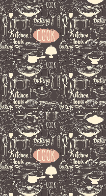 Rolgordijn voor het raam Keukengerei