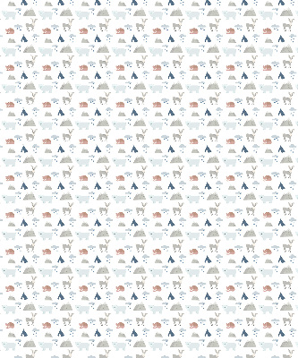 Rolgordijn voor het raam Bergen regen dieren