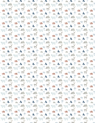 Rolgordijn voor het raam Bergen regen dieren