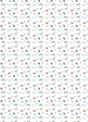 Rolgordijn voor het raam Bergen regen dieren