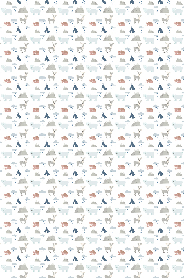 Rolgordijn voor het raam Bergen regen dieren