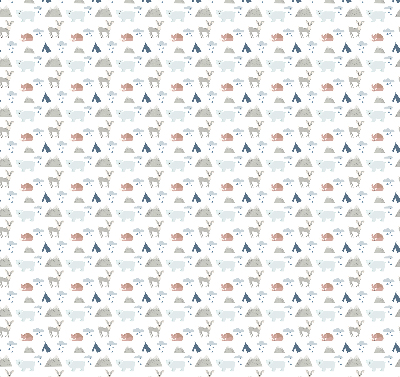 Rolgordijn voor het raam Bergen regen dieren