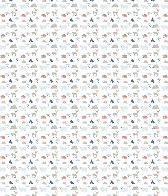 Rolgordijn voor het raam Bergen regen dieren