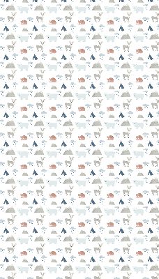 Rolgordijn voor het raam Bergen regen dieren