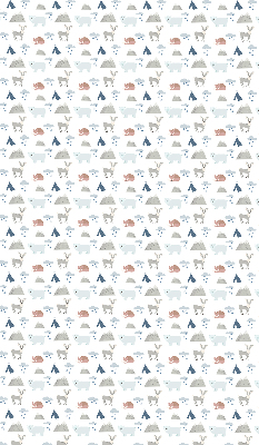 Rolgordijn voor het raam Bergen regen dieren