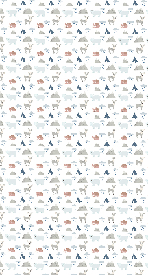 Rolgordijn voor het raam Bergen regen dieren