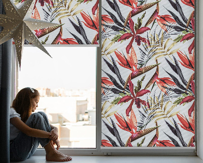 Rolgordijn voor het raam Exotische bladeren