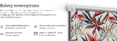 Rolgordijn voor het raam Exotische bladeren