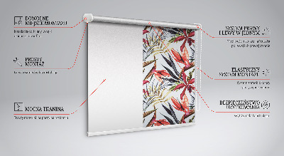 Rolgordijn voor het raam Exotische bladeren