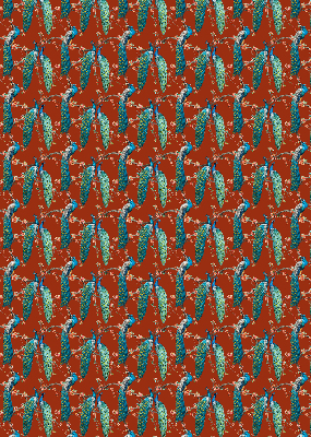 Rolgordijn verduisterend Pauwen op de takken