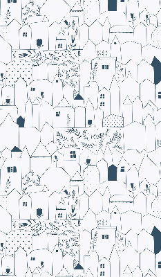 Rolgordijn voor het raam Getekende huizen