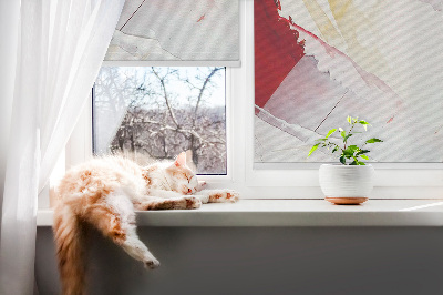 Rolgordijn voor het raam Geschilderd beeld