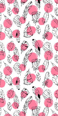 Rolgordijn verduisterend Veren en roze stippen