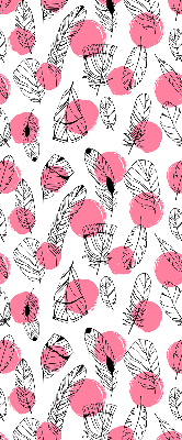 Rolgordijn verduisterend Veren en roze stippen