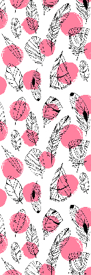 Rolgordijn verduisterend Veren en roze stippen