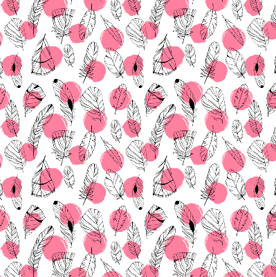 Rolgordijn verduisterend Veren en roze stippen