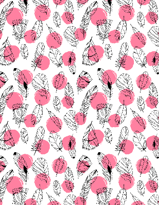 Rolgordijn verduisterend Veren en roze stippen