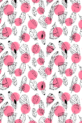 Rolgordijn verduisterend Veren en roze stippen