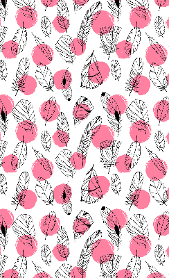 Rolgordijn verduisterend Veren en roze stippen