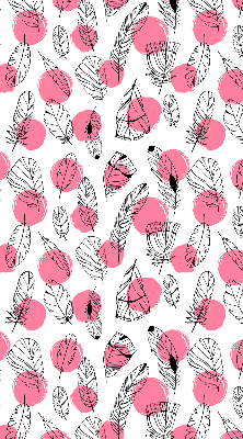 Rolgordijn verduisterend Veren en roze stippen