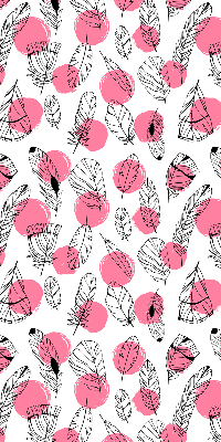 Rolgordijn verduisterend Veren en roze stippen