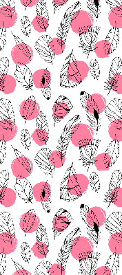 Rolgordijn verduisterend Veren en roze stippen