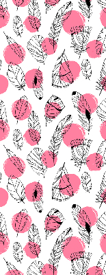 Rolgordijn verduisterend Veren en roze stippen