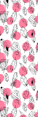 Rolgordijn verduisterend Veren en roze stippen