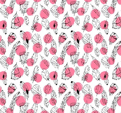 Rolgordijn verduisterend Veren en roze stippen