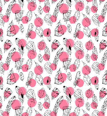 Rolgordijn verduisterend Veren en roze stippen