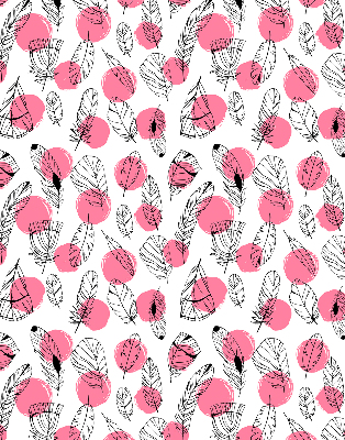 Rolgordijn verduisterend Veren en roze stippen