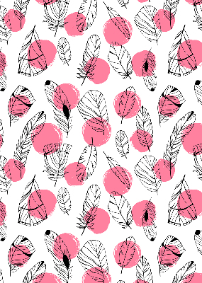 Rolgordijn verduisterend Veren en roze stippen