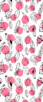 Rolgordijn verduisterend Veren en roze stippen